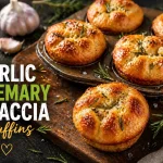 Garlic Rosemary Focaccia Muffins (Golden, Crispy & Irresistible)